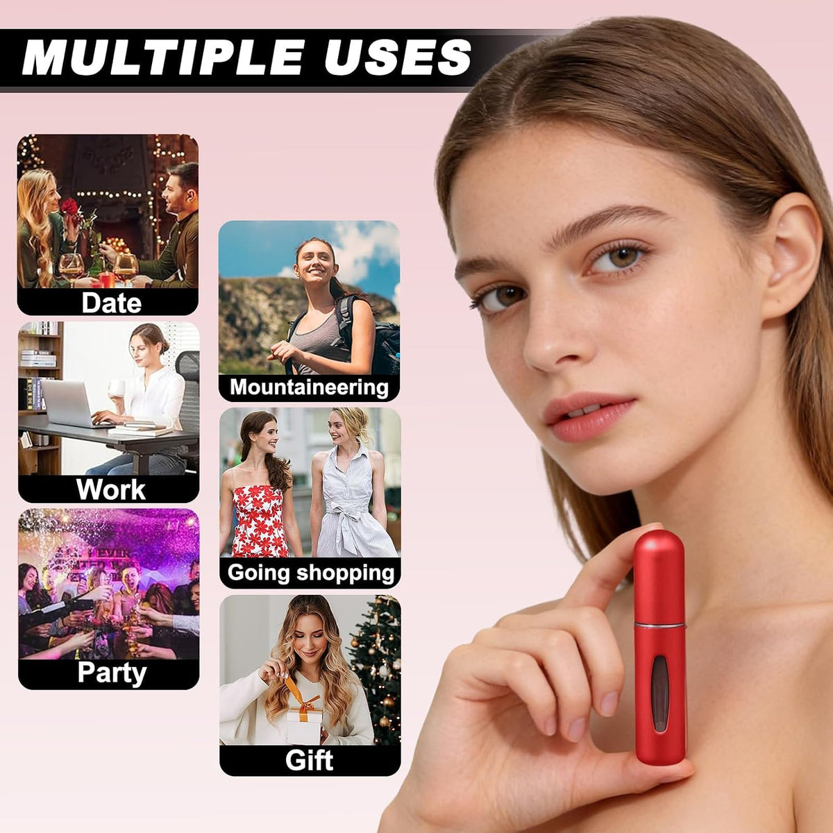 Take your favorite signature scent anywhere|No spill, no mess, quick bottom‑fill design