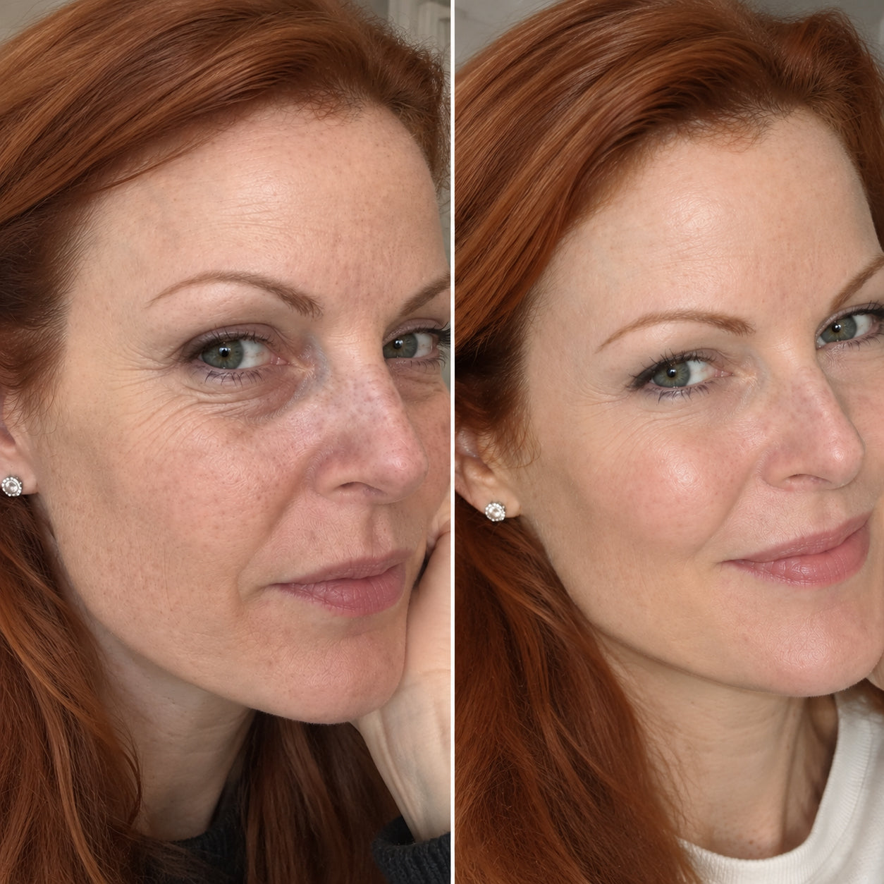 Before and after eye area result
