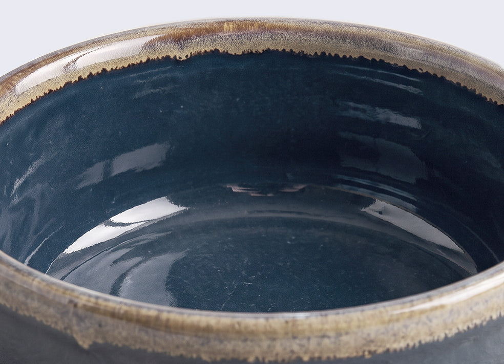 Textured glaze on ceramic dish
