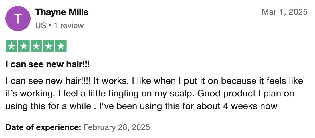 Customer review screenshot