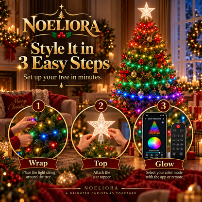 🎄 Smart Christmas Tree Lights — App-Controlled Color Effects for a Stunning Holiday Glow