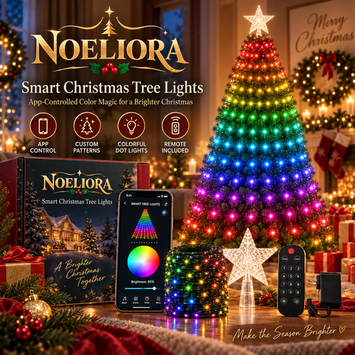 🎄 Smart Christmas Tree Lights — App-Controlled Color Effects for a Stunning Holiday Glow