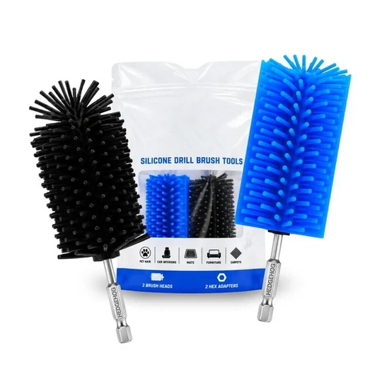 Silicone Pet Hair Drill Brush Set – Drill-Powered Silicone Brushes for Pet Hair, Carpet & Upholstery
