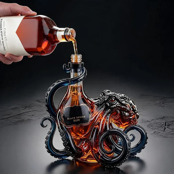 🎁 Father’s Day 49% OFF - The Rum Edition 3D Octopus Bottle 🐙🥃