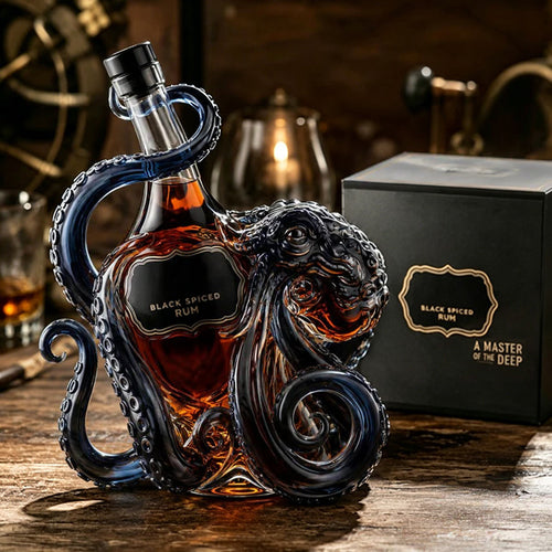 🎁 Father’s Day 49% OFF - The Rum Edition 3D Octopus Bottle 🐙🥃
