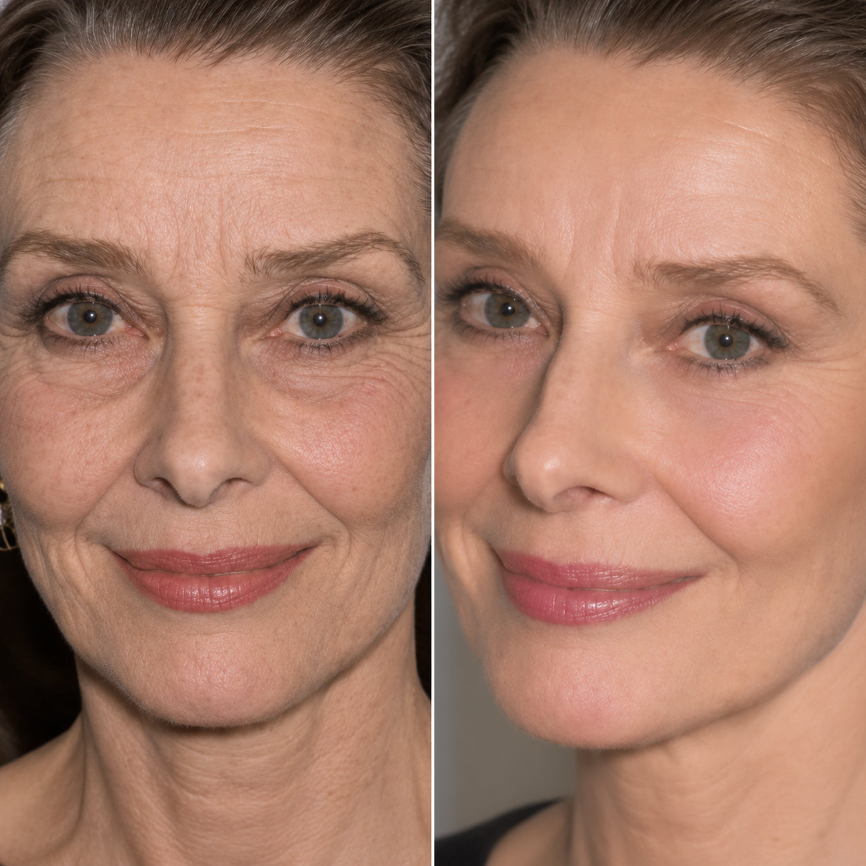 Before and after eye area result