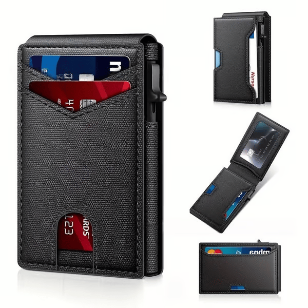 Aluminum RFID Blocking Minimalist Wallet for Men