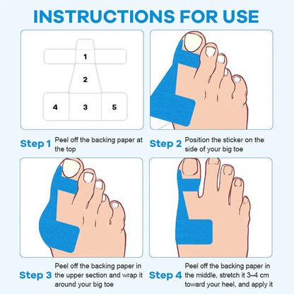 🔥LAST DAY 50% OFF - 👣Pre-cut Hallux Valgus Corrector Kinesiology Tape