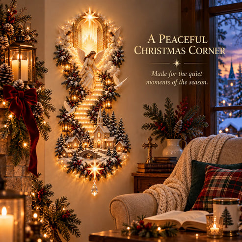 ✨ Last Day – 50% Off!✨ Jesus Light Of Heaven Christmas Wall Hanging✝️