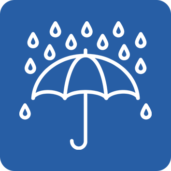 Wide Rain Coverage