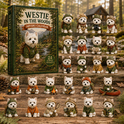 CHRISMAST KICKOFF 49% OFF - Westie In The Woods Advent Calendar 2026 - 24-Day Festive Countdown - Gift For Dog Lovers
