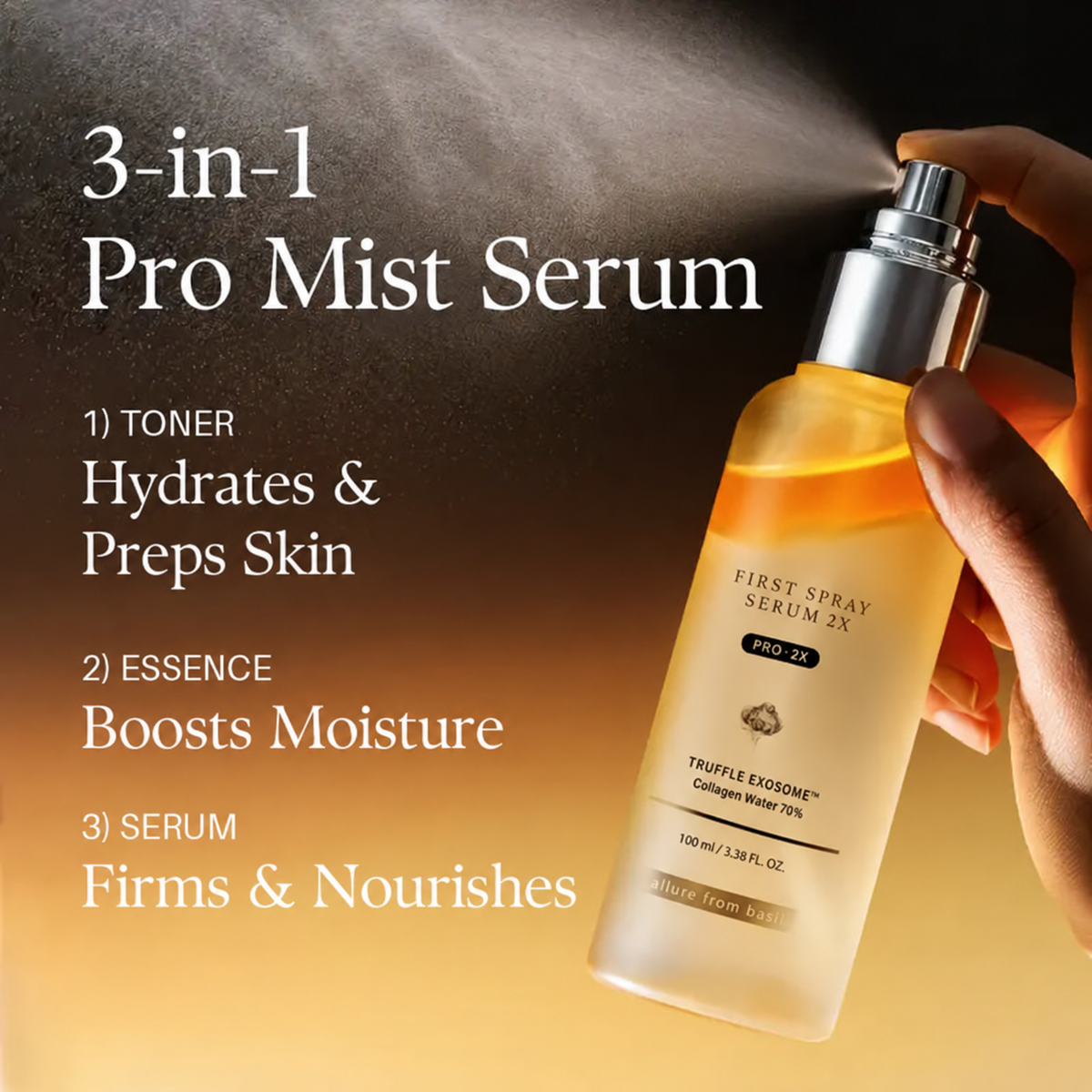 🎀White Truffle First Spray Serum PRO 2X – Radiant Glow in a Spritz