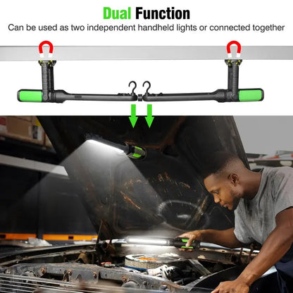🎁Ideal Father's Day Gift🔧 2-in-1 Connectable Magnetic LED Work Light | 2400LM Rechargeable Mechanic Flashlight