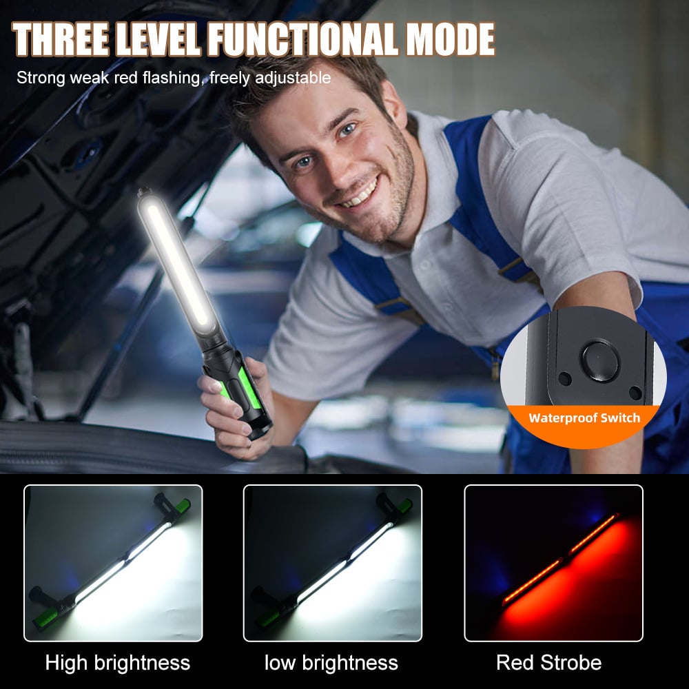 🎁Ideal Father's Day Gift🔧 2-in-1 Connectable Magnetic LED Work Light | 2400LM Rechargeable Mechanic Flashlight