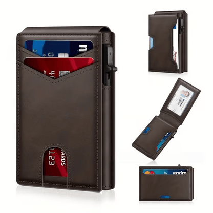 Aluminum RFID Blocking Minimalist Wallet for Men