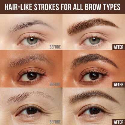 6D Hair-Like Finish Multi-Use Unisex 2-in-1 Brows & Beard Pen