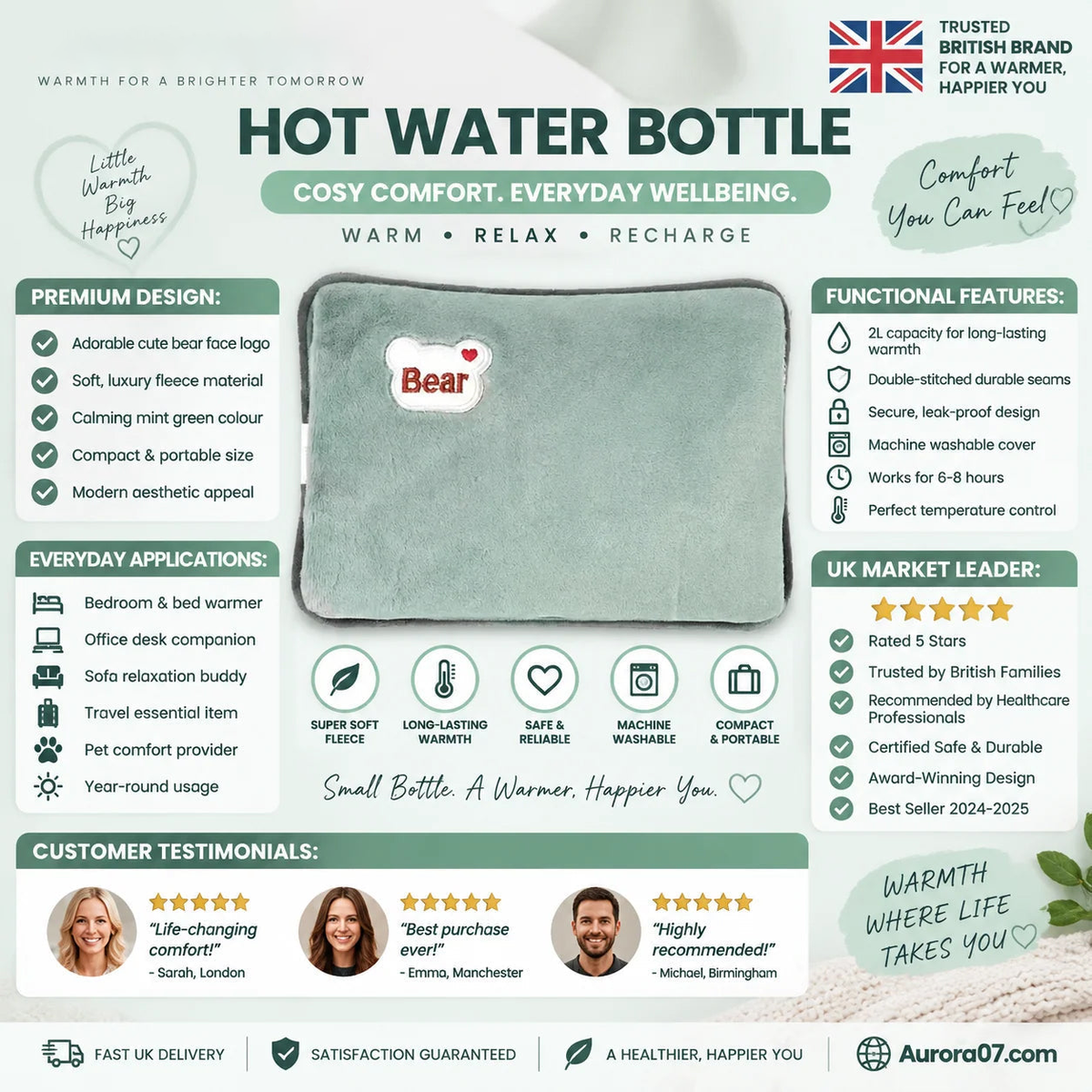 🎄Christmas Sale! LAST DAY ONLY! ⏰Rechargeable hot water bottles, heat packs, explosion-proof heat pads