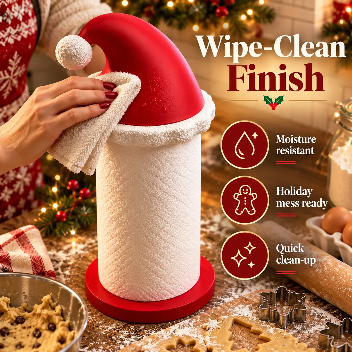 Santa Hat Paper Towel Holder | Festive Kitchen Decor 🎅🎄