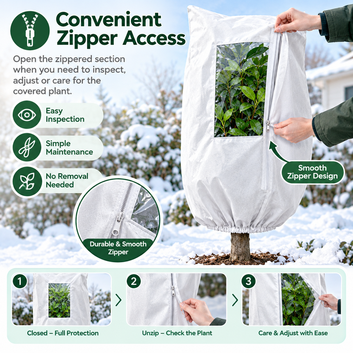🌿 WINTER GARDEN ESSENTIAL | Plant Frost Protection Cover – Breathable Reusable Cover for Shrubs, Pots & Young Trees