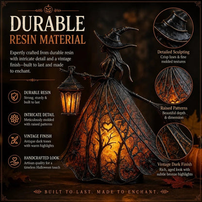 🧙🏻‍♀️Halloween Witch Lamp Ornament | Illuminated Desktop Decor for Spooky Vibe