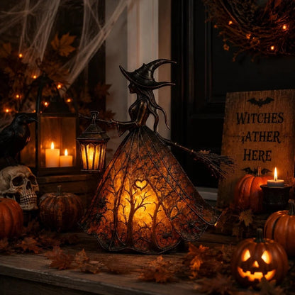 🧙🏻‍♀️Halloween Witch Lamp Ornament | Illuminated Desktop Decor for Spooky Vibe