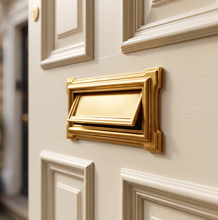 Gold mail slot